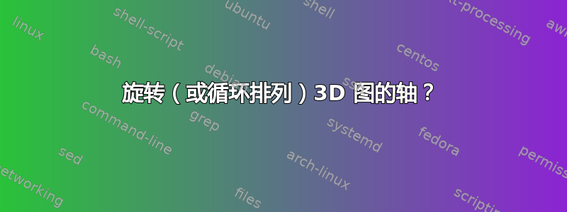 旋转（或循环排列）3D 图的轴？