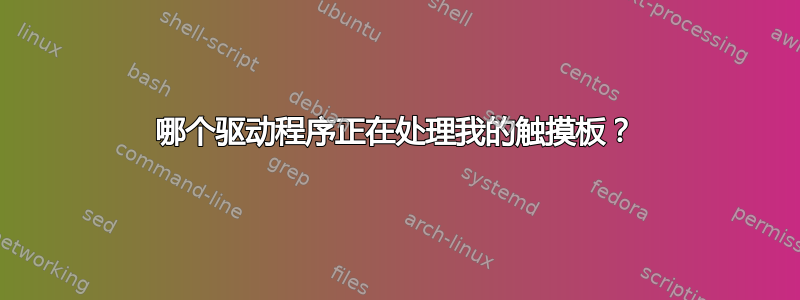 哪个驱动程序正在处理我的触摸板？