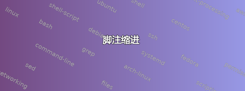 脚注缩进