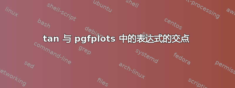 tan 与 pgfplots 中的表达式的交点