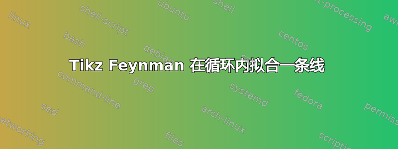 Tikz Feynman 在循环内拟合一条线