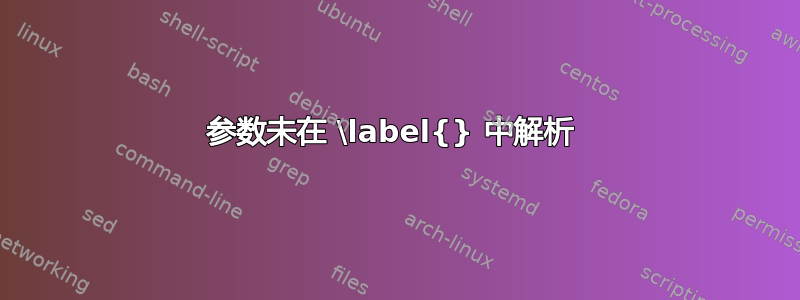 参数未在 \label{} 中解析 