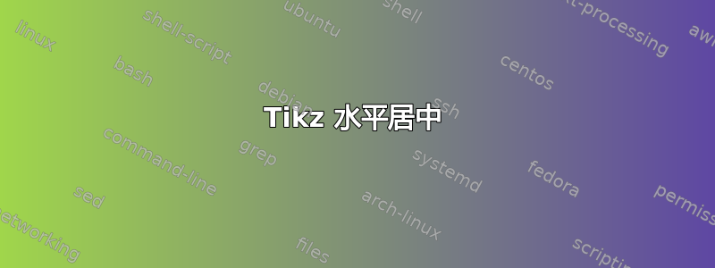 Tikz 水平居中