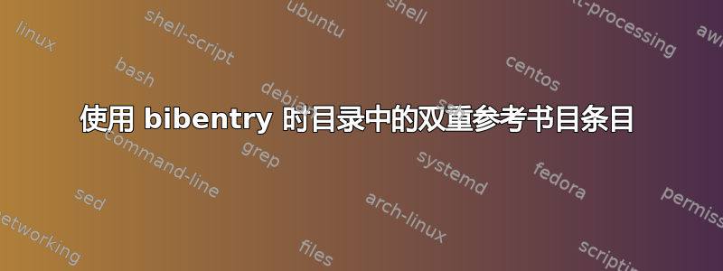 使用 bibentry 时目录中的双重参考书目条目