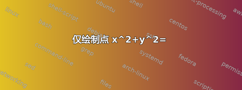 仅绘制点 x^2+y^2=