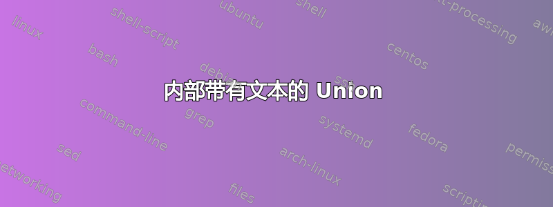 内部带有文本的 Union