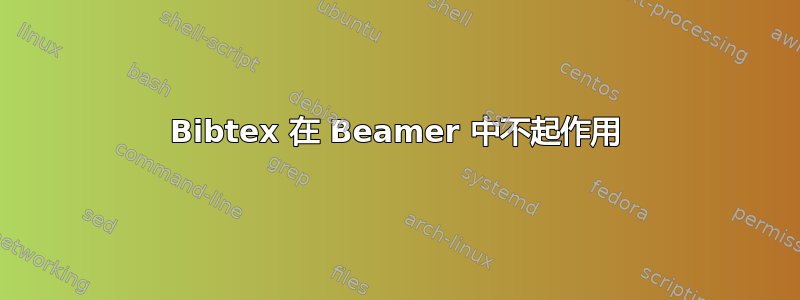 Bibtex 在 Beamer 中不起作用