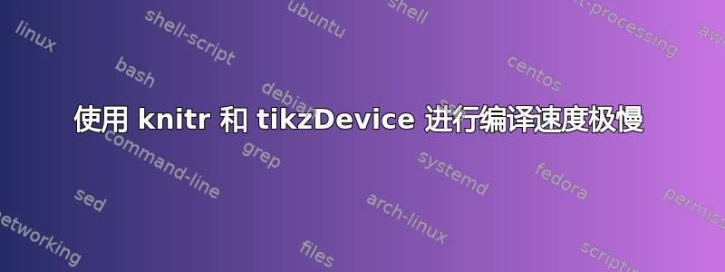 使用 knitr 和 tikzDevice 进行编译速度极慢