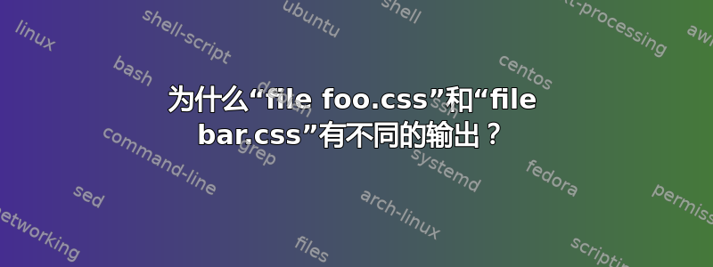 为什么“file foo.css”和“file bar.css”有不同的输出？