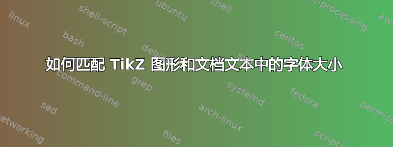 如何匹配 TikZ 图形和文档文本中的字体大小