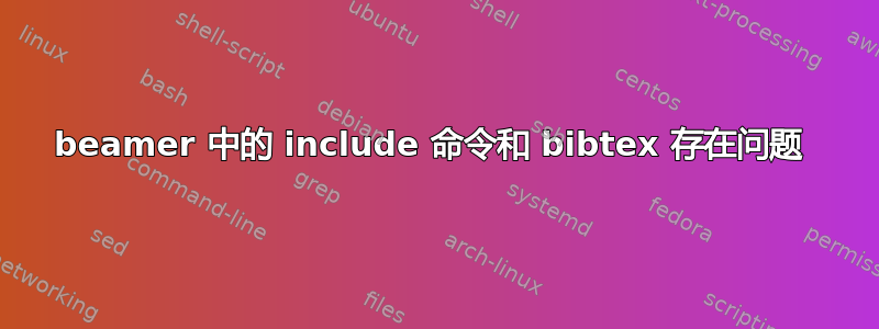 beamer 中的 include 命令和 bibtex 存在问题 