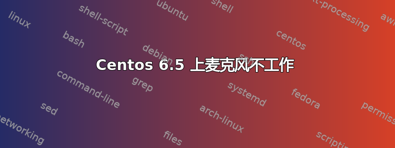 Centos 6.5 上麦克风不工作