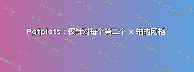 Pgfplots：仅针对每个第二个 x 轴的网格