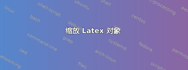 缩放 Latex 对象