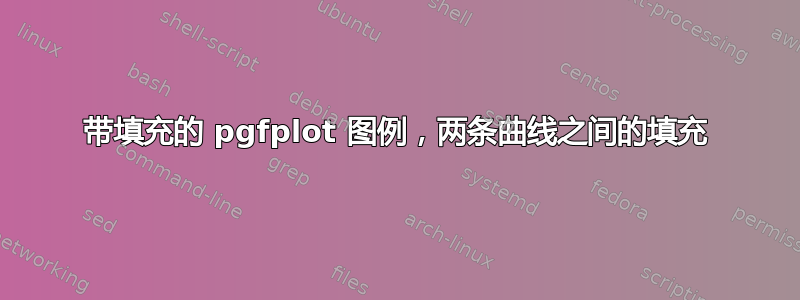 带填充的 pgfplot 图例，两条曲线之间的填充