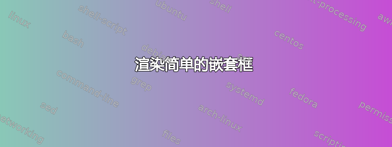 渲染简单的嵌套框