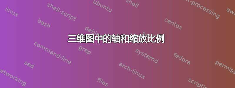 三维图中的轴和缩放比例