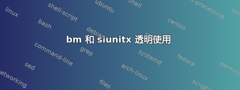 bm 和 siunitx 透明使用