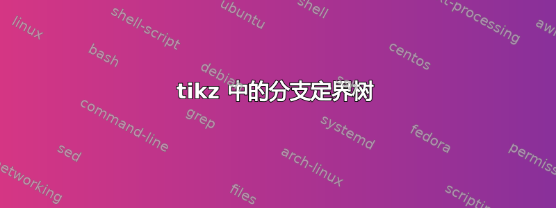 tikz 中的分支定界树