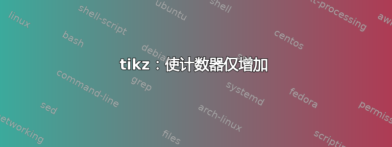 tikz：使计数器仅增加