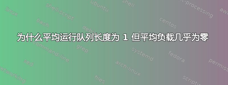 为什么平均运行队列长度为 1 但平均负载几乎为零