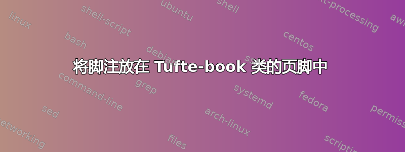 将脚注放在 Tufte-book 类的页脚中