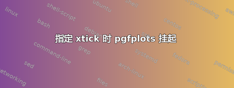 指定 xtick 时 pgfplots 挂起