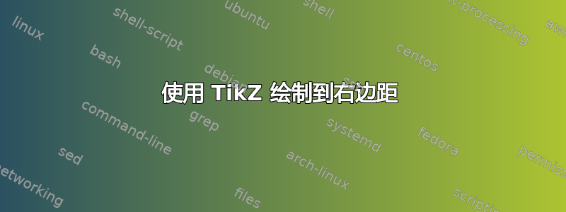 使用 TikZ 绘制到右边距