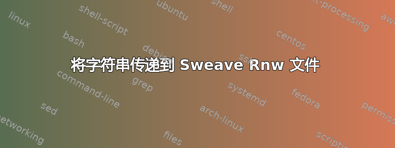 将字符串传递到 Sweave Rnw 文件