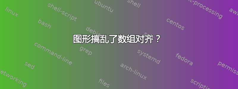 图形搞乱了数组对齐？