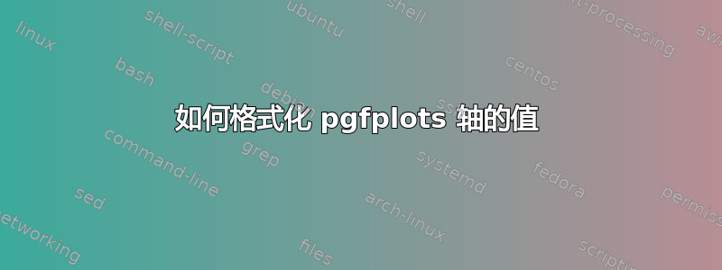 如何格式化 pgfplots 轴的值