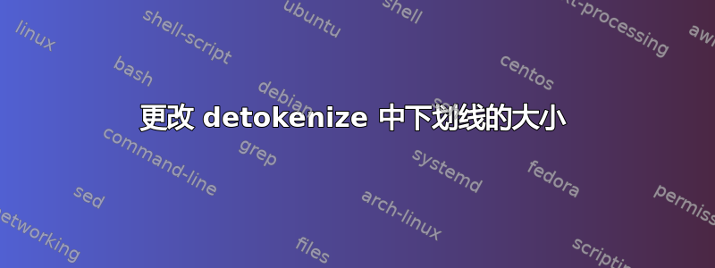 更改 detokenize 中下划线的大小