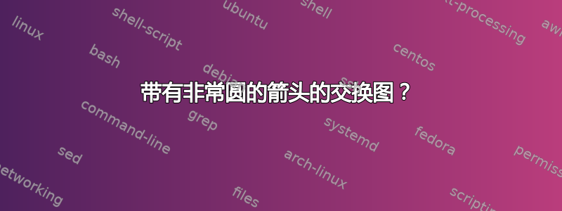 带有非常圆的箭头的交换图？