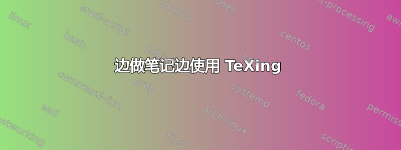 边做笔记边使用 TeXing