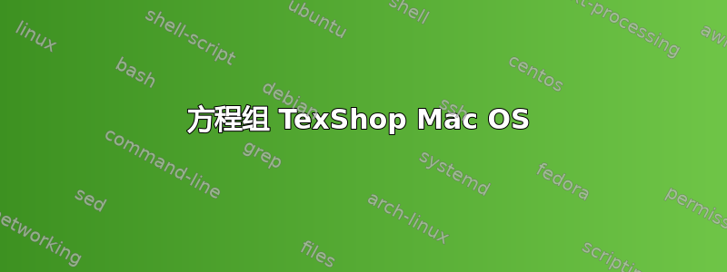 方程组 TexShop Mac OS