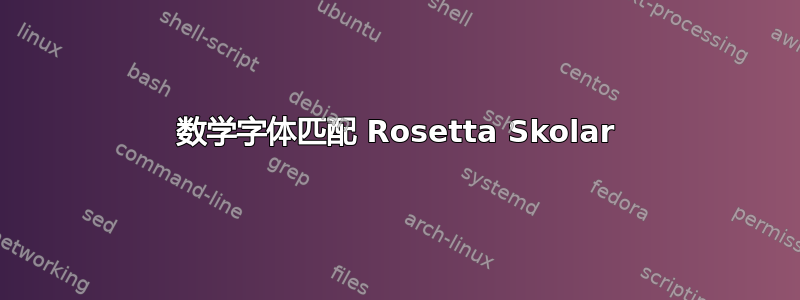 数学字体匹配 Rosetta Skolar