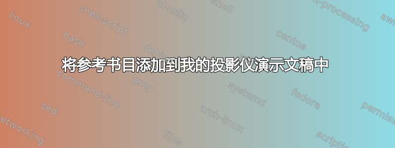 将参考书目添加到我的投影仪演示文稿中