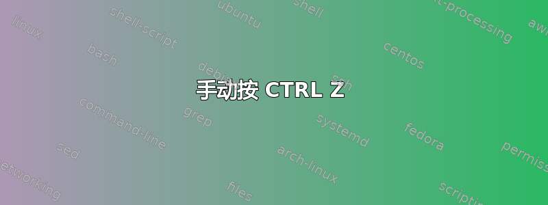 手动按 CTRL Z