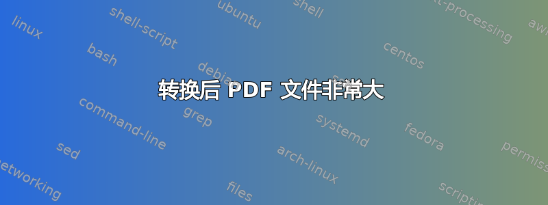 转换后 PDF 文件非常大