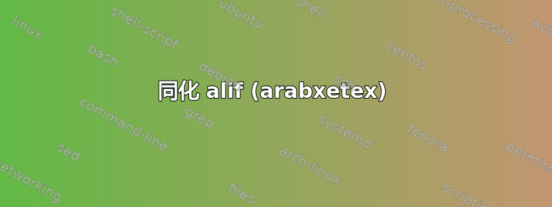 同化 alif (arabxetex)