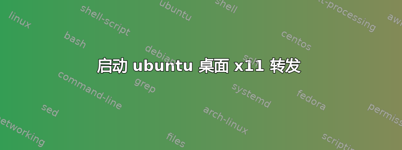 启动 ubuntu 桌面 x11 转发