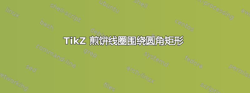 TikZ 煎饼线圈围绕圆角矩形