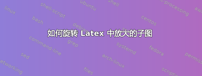 如何旋转 Latex 中放大的子图