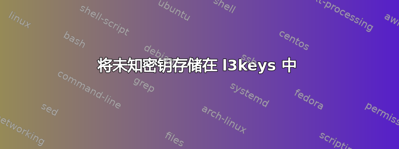 将未知密钥存储在 l3keys 中