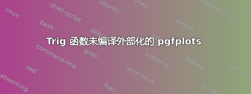 Trig 函数未编译外部化的 pgfplots