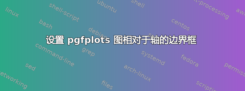 设置 pgfplots 图相对于轴的边界框