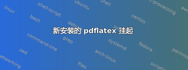 新安装的 pdflatex 挂起