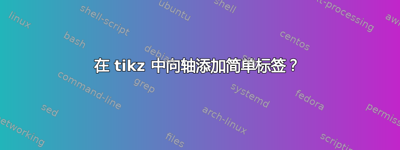 在 tikz 中向轴添加简单标签？