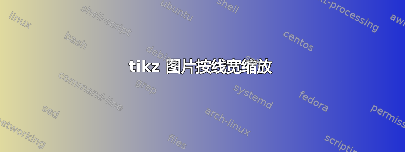 tikz 图片按线宽缩放