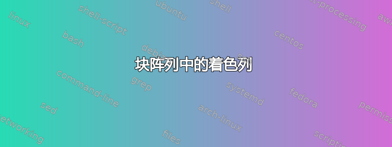 块阵列中的着色列